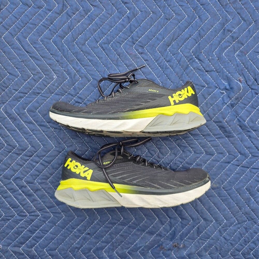 HOKA ONE ONE Arahi 4 Black/Evening Primrose sz 10 US - Picture 2 of 7